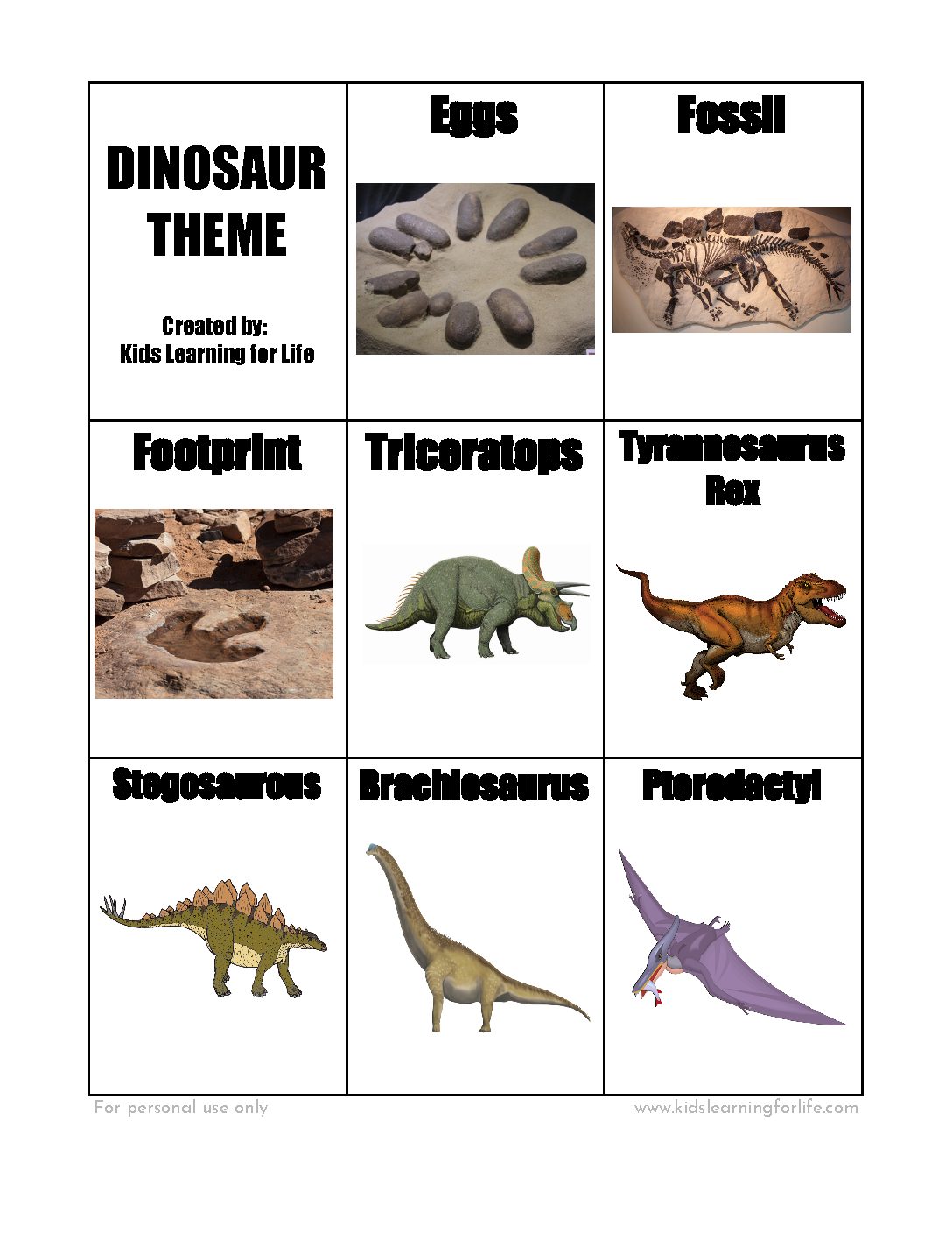 dinosaur-theme-vocabulary